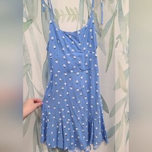 Short tie shoulder floral dress